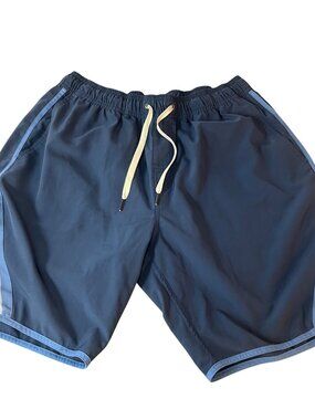 Fair Harbor The Anchor Swim Trunks Sz LG Anti Chafe Lining Striped 8" Inseam